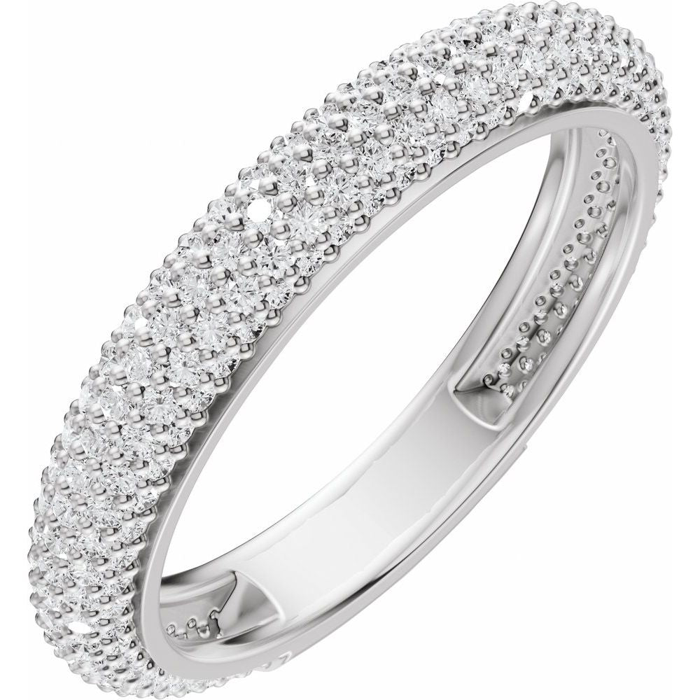 14K Pave Diamond Anniversary Band