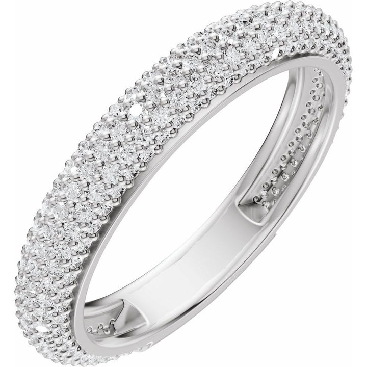 14K Pave Diamond Anniversary Band