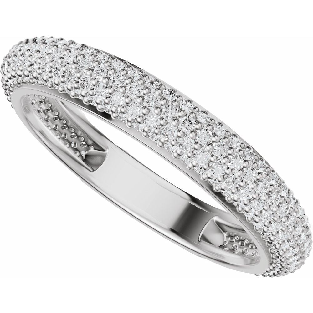 14K Pave Diamond Anniversary Band