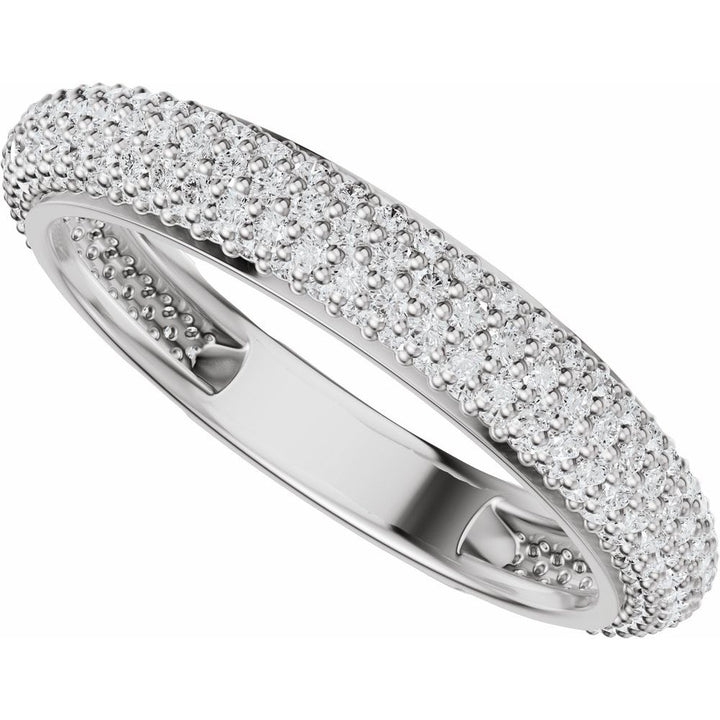 14K Pave Diamond Anniversary Band