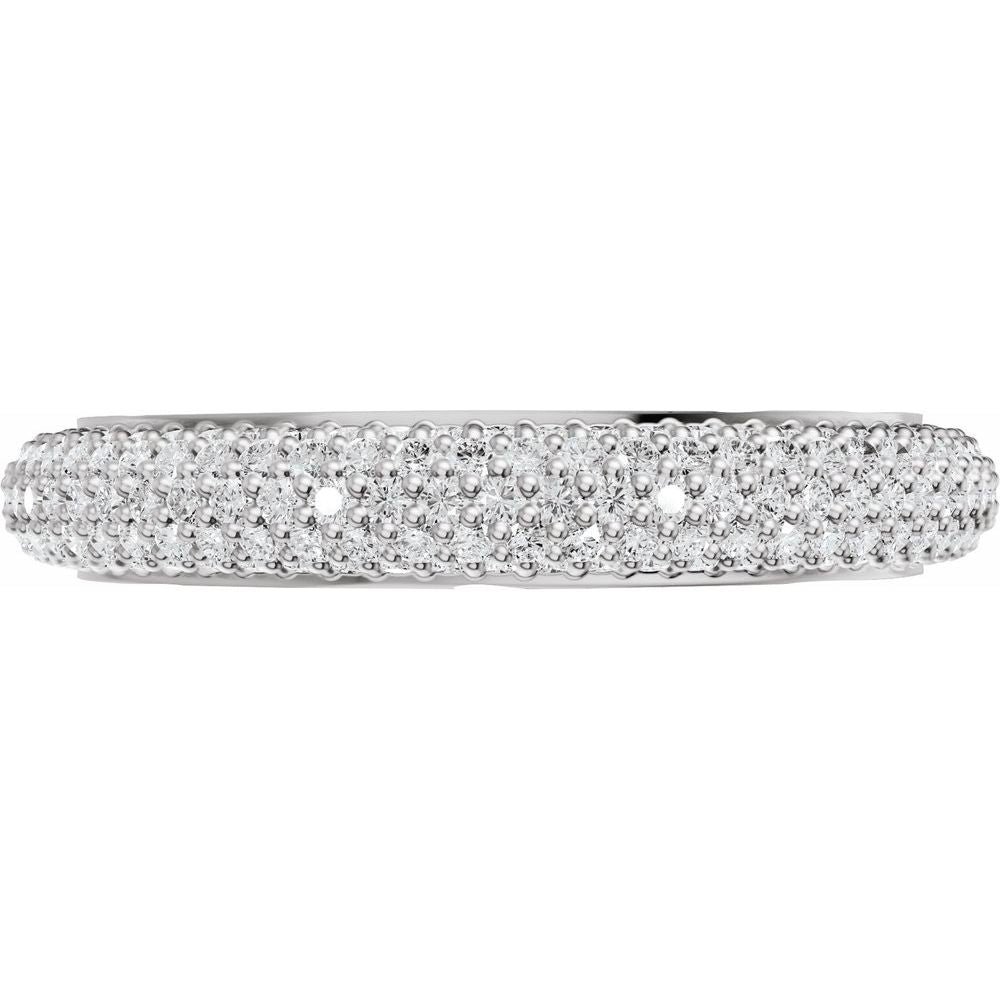 14K Pave Diamond Anniversary Band