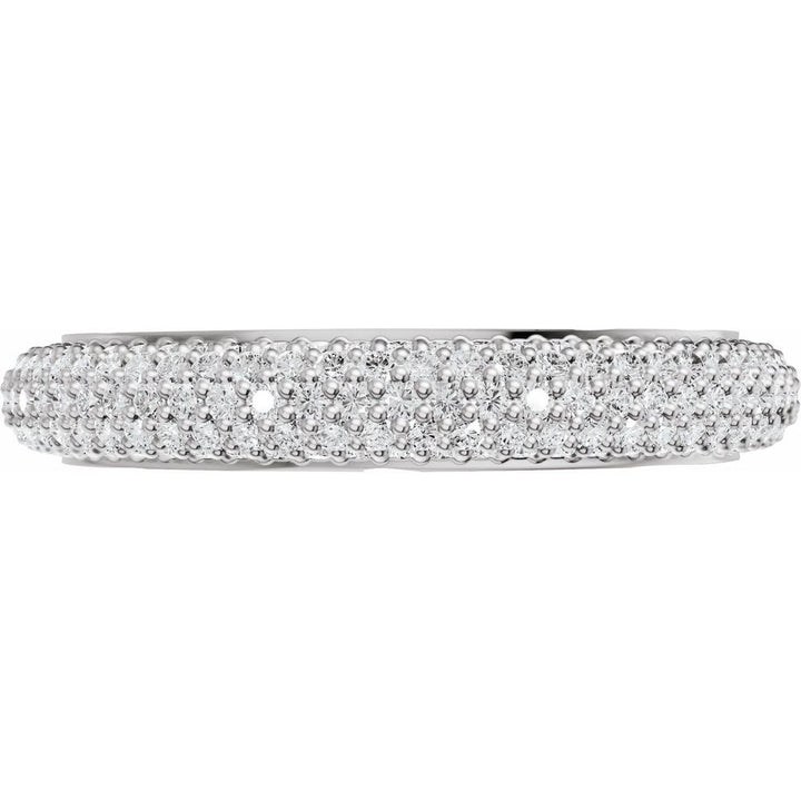 14K Pave Diamond Anniversary Band