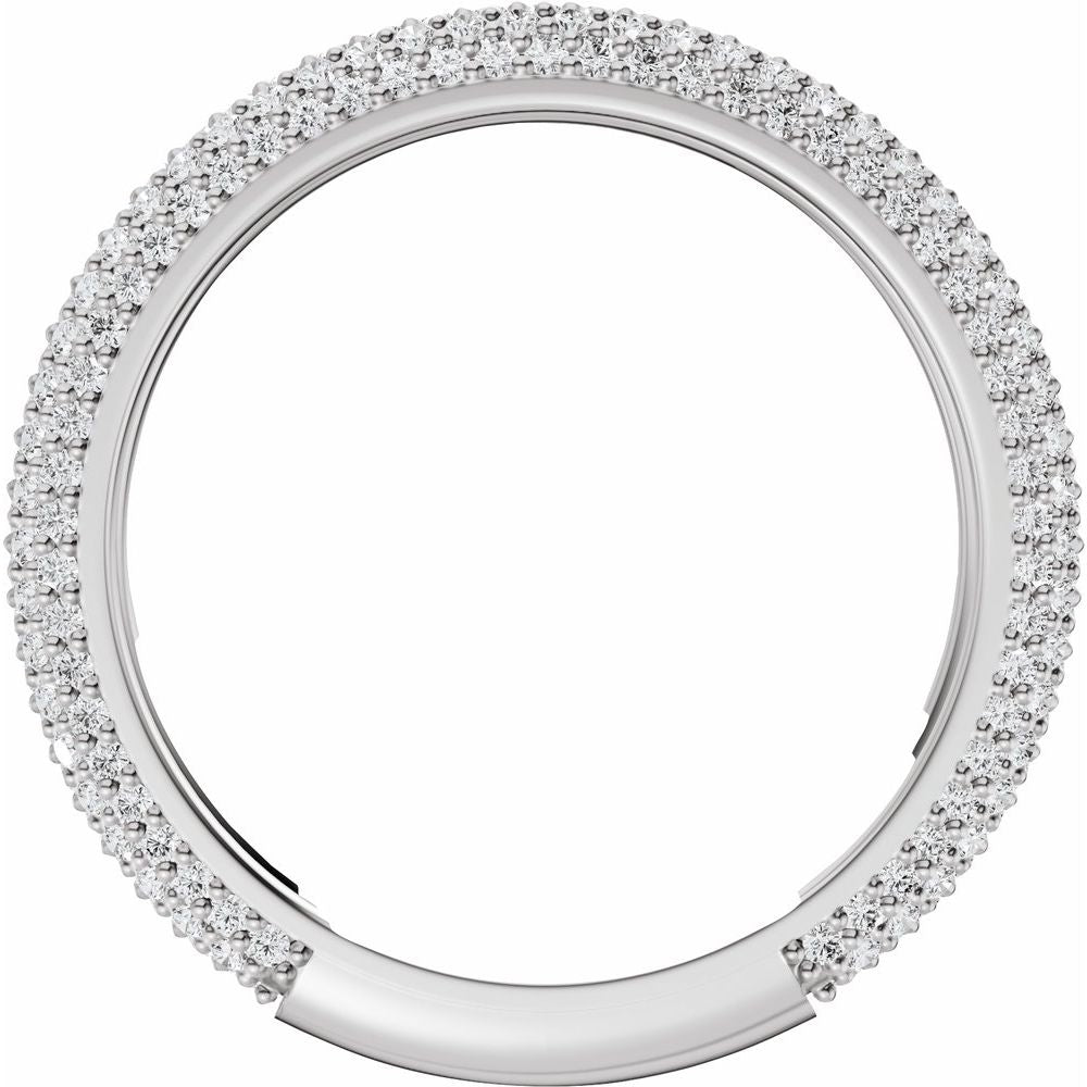 14K Pave Diamond Anniversary Band