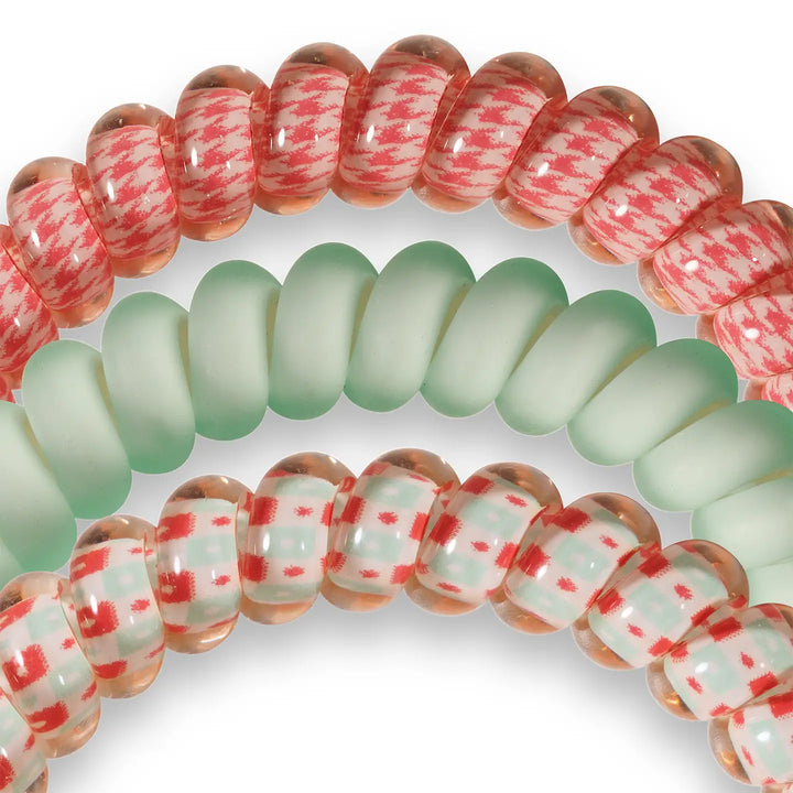 Small Spiral Hair Coil | Calming Coral
