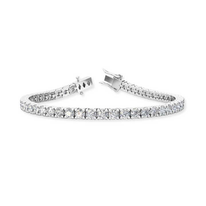 14K 4-Prong Lab Grown Diamond Tennis Bracelet