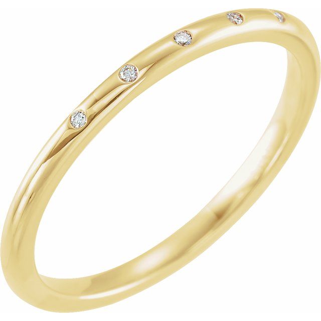 14K .02 CTW Natural Diamond Stackable Ring