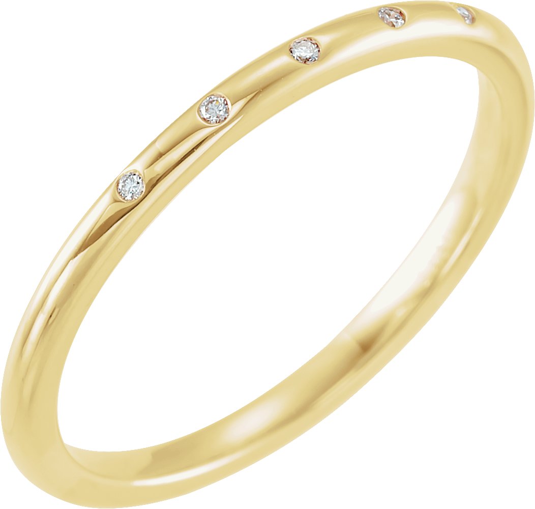 14K .02 CTW Natural Diamond Band