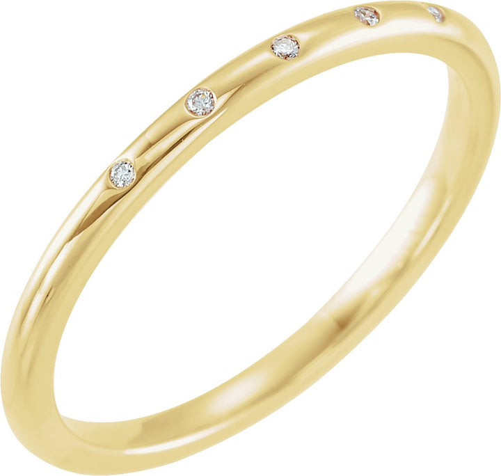14K .02 CTW Natural Diamond Band