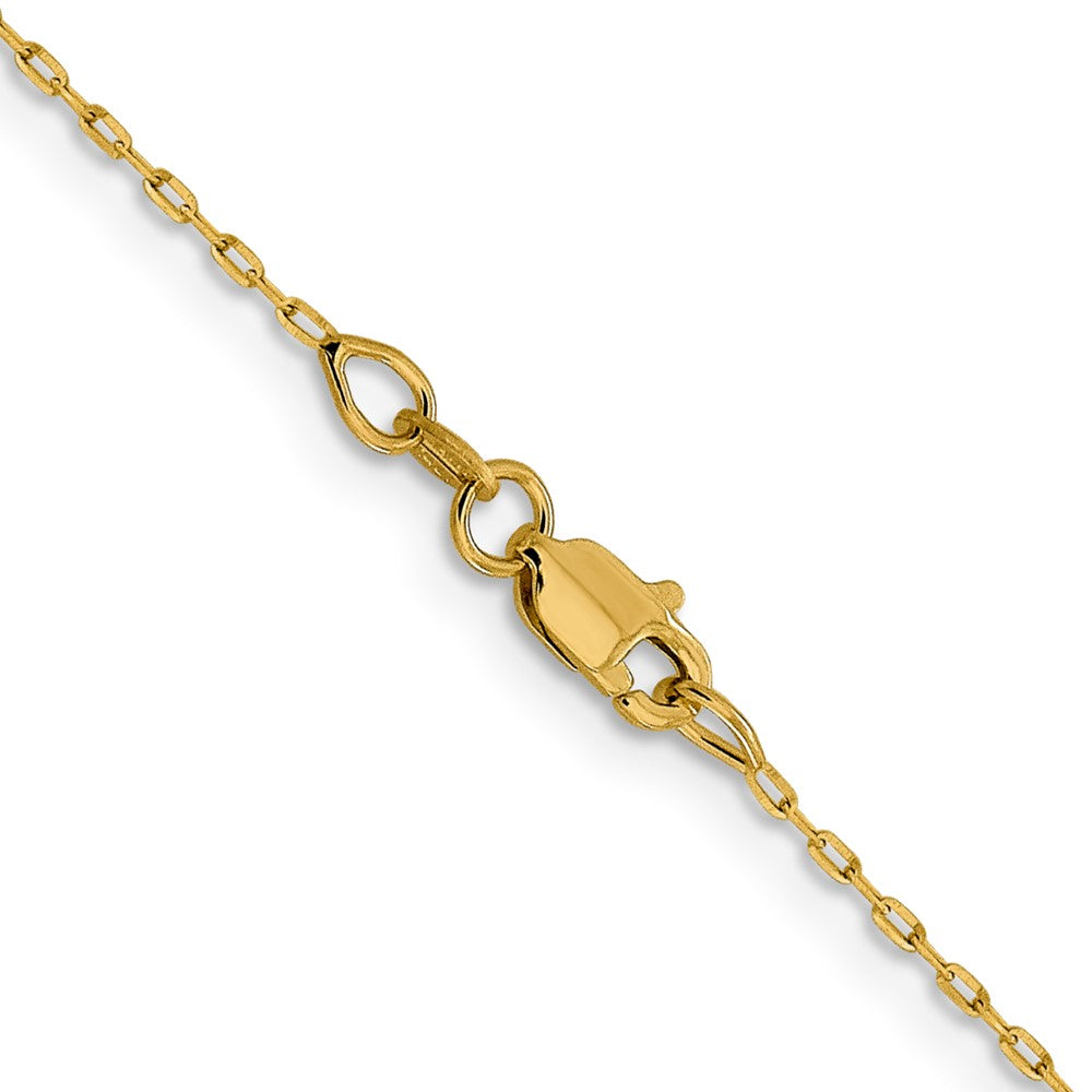 14K Diamond-Cut Petite Paperclip Chain