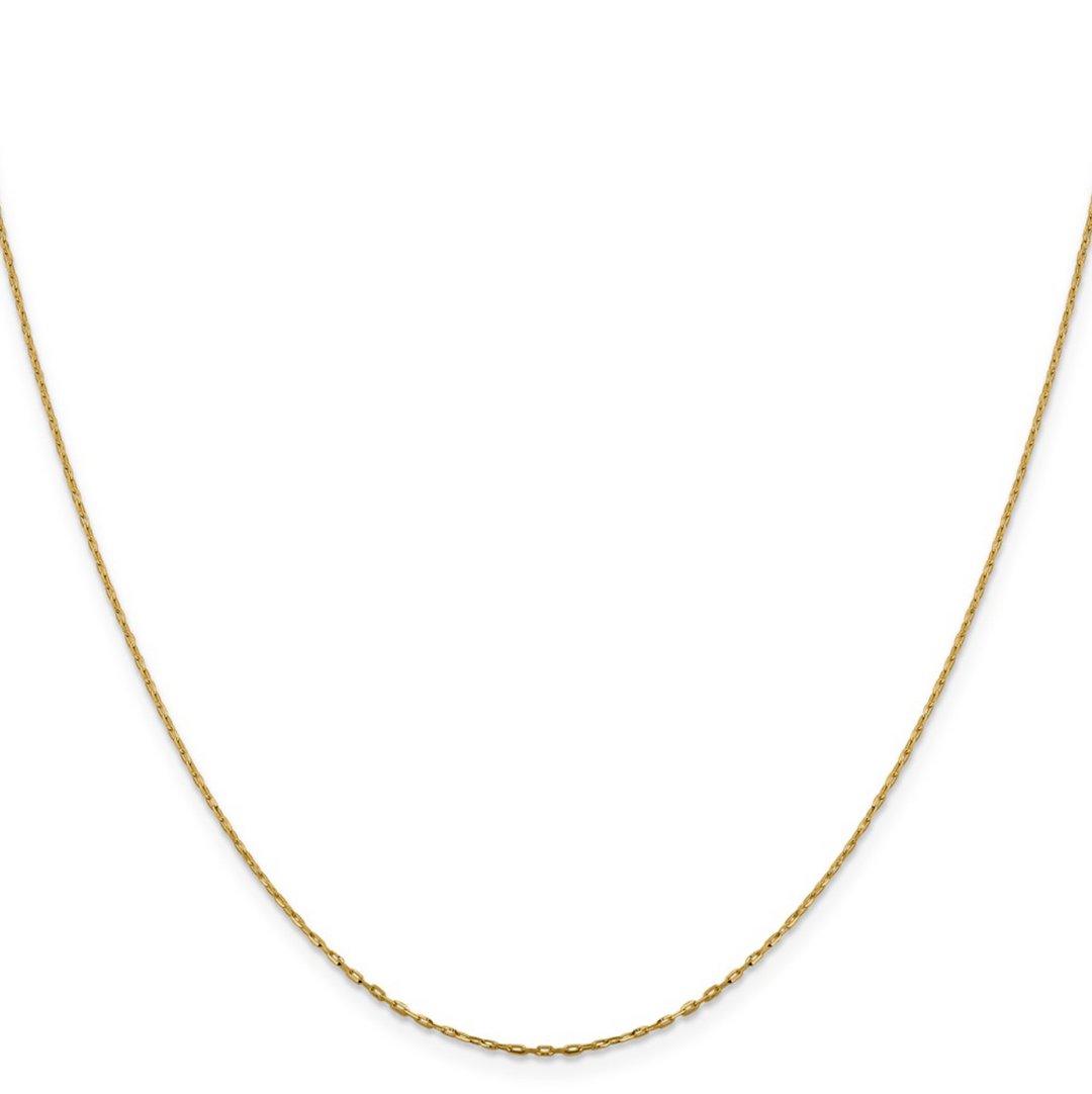 14K Diamond-Cut Petite Paperclip Chain