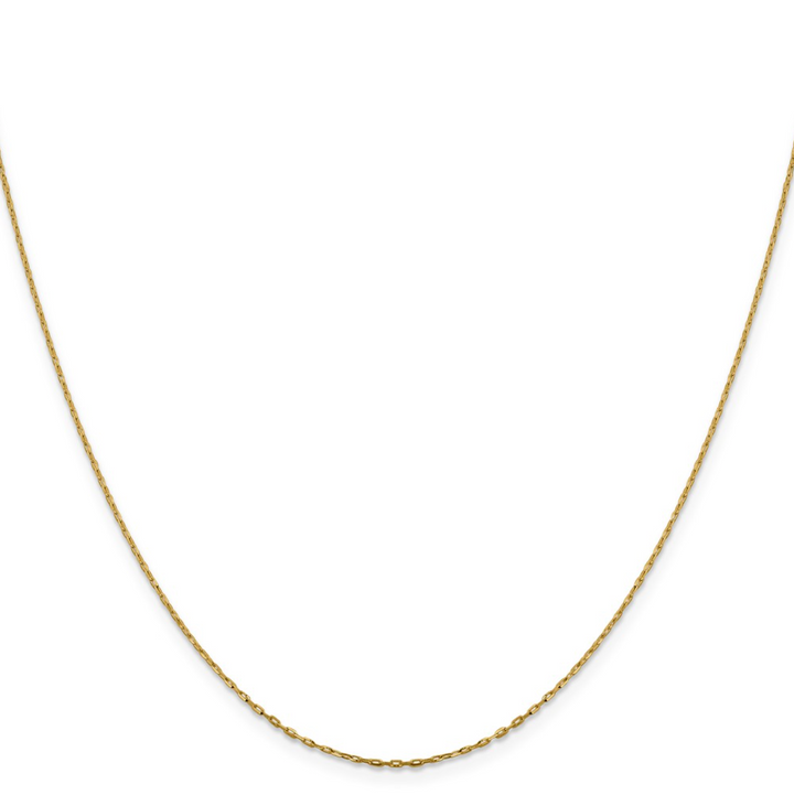 14K Diamond-Cut Petite Paperclip Chain