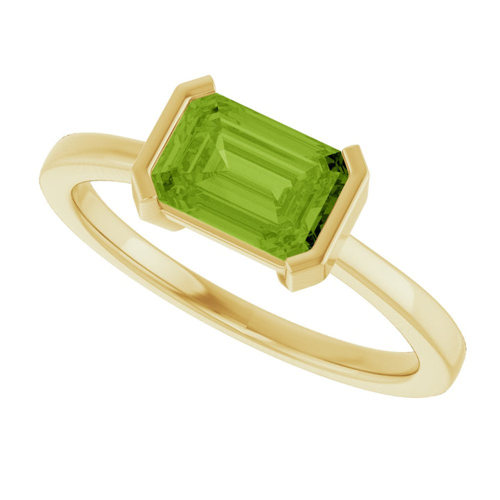 14K Emerald-Cut Solitaire Ring