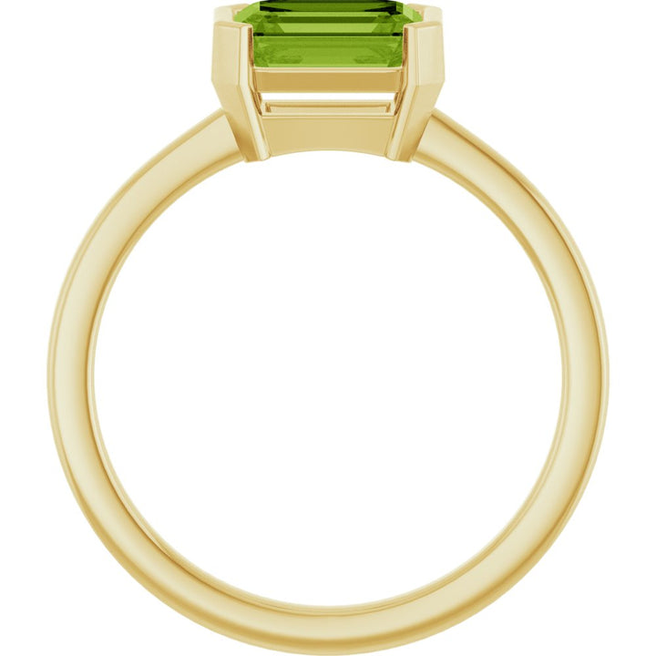 14K Emerald-Cut Solitaire Ring