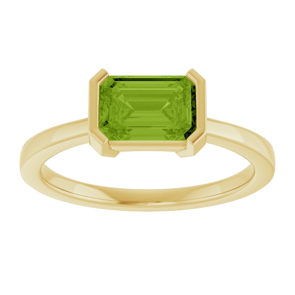 14K Emerald-Cut Solitaire Ring