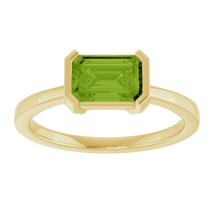 14K Emerald-Cut Solitaire Ring