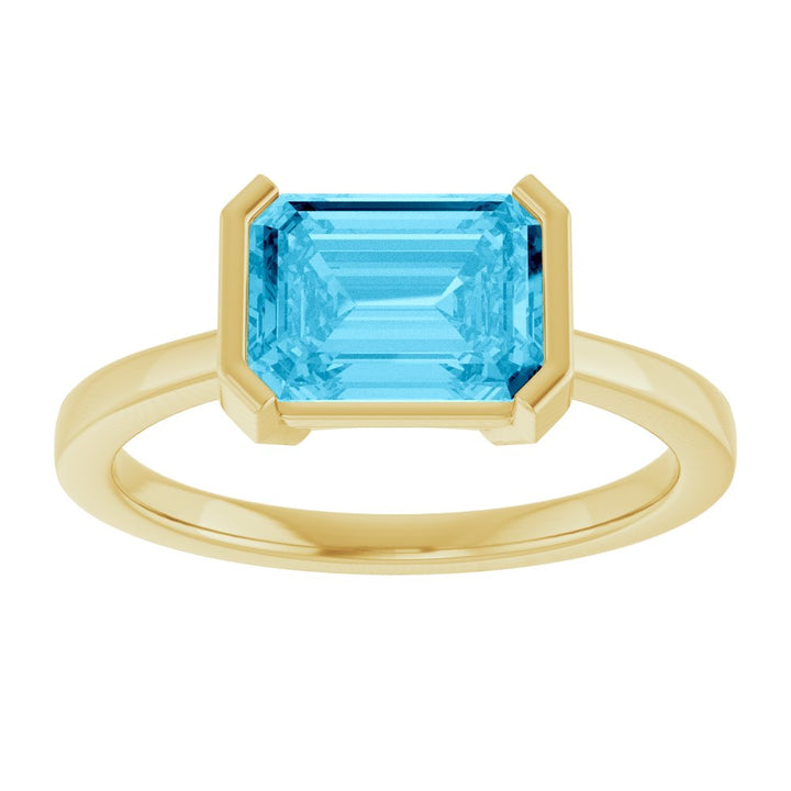 14K Emerald-Cut Solitaire Ring