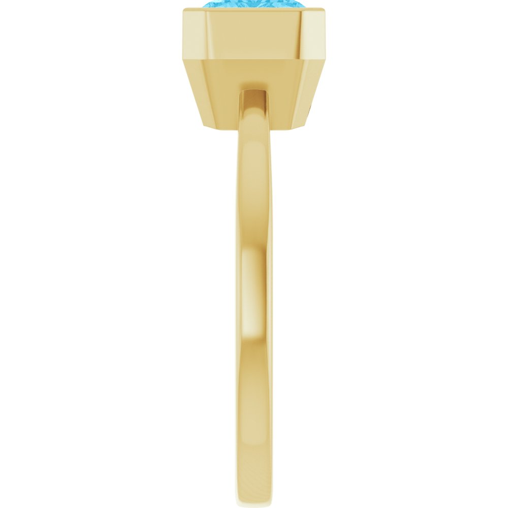 14K Emerald-Cut Solitaire Ring