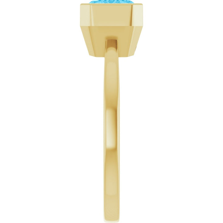 14K Emerald-Cut Solitaire Ring