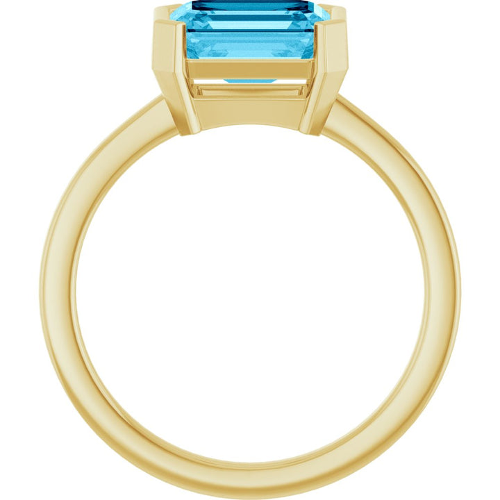 14K Emerald-Cut Solitaire Ring