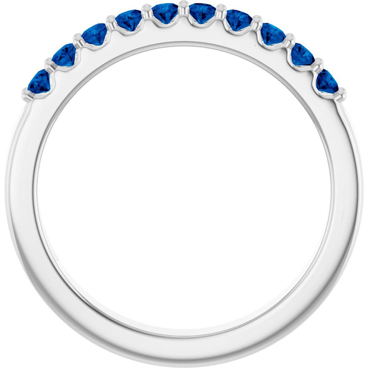 14K Gemstone & Diamond Double Row Ring