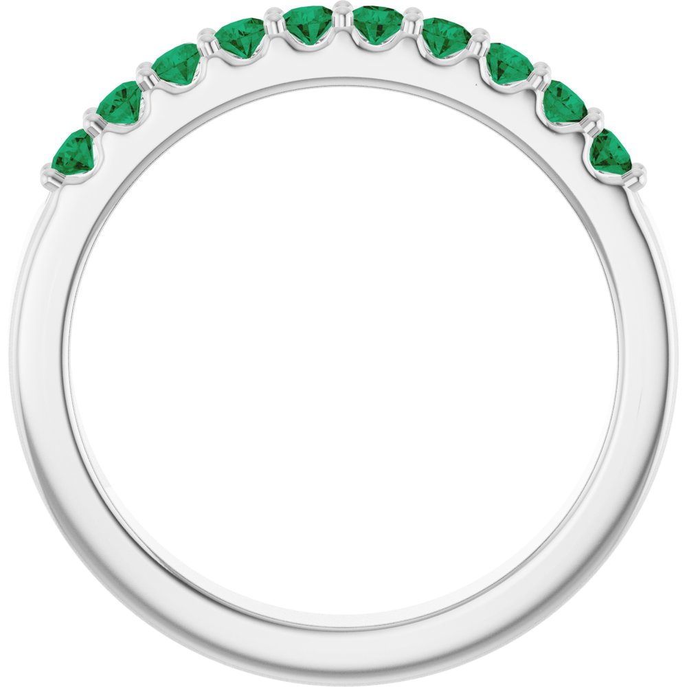 14K Gemstone & Diamond Double Row Ring