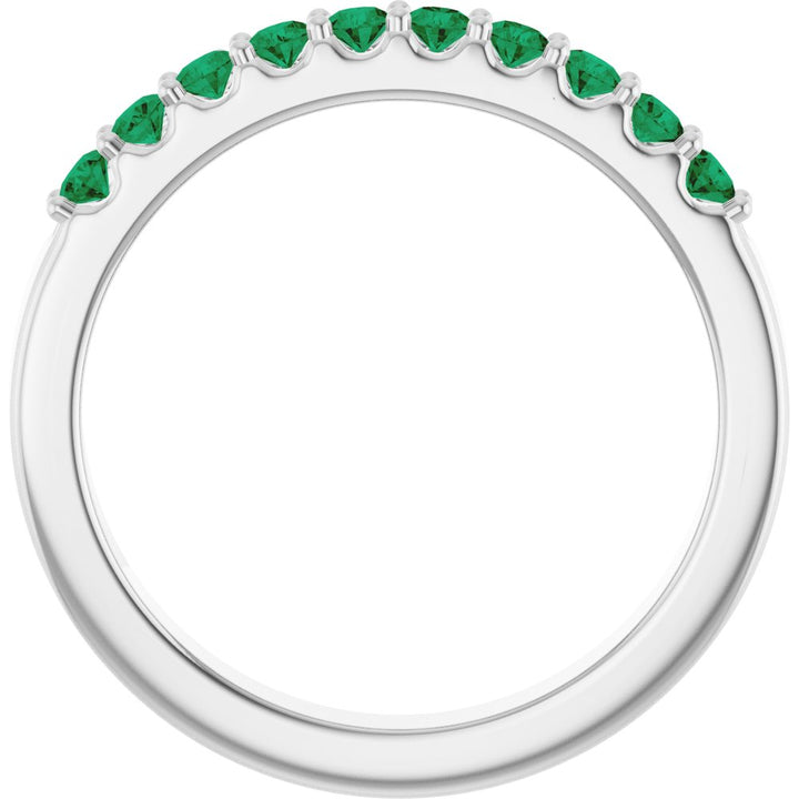 14K Gemstone & Diamond Double Row Ring