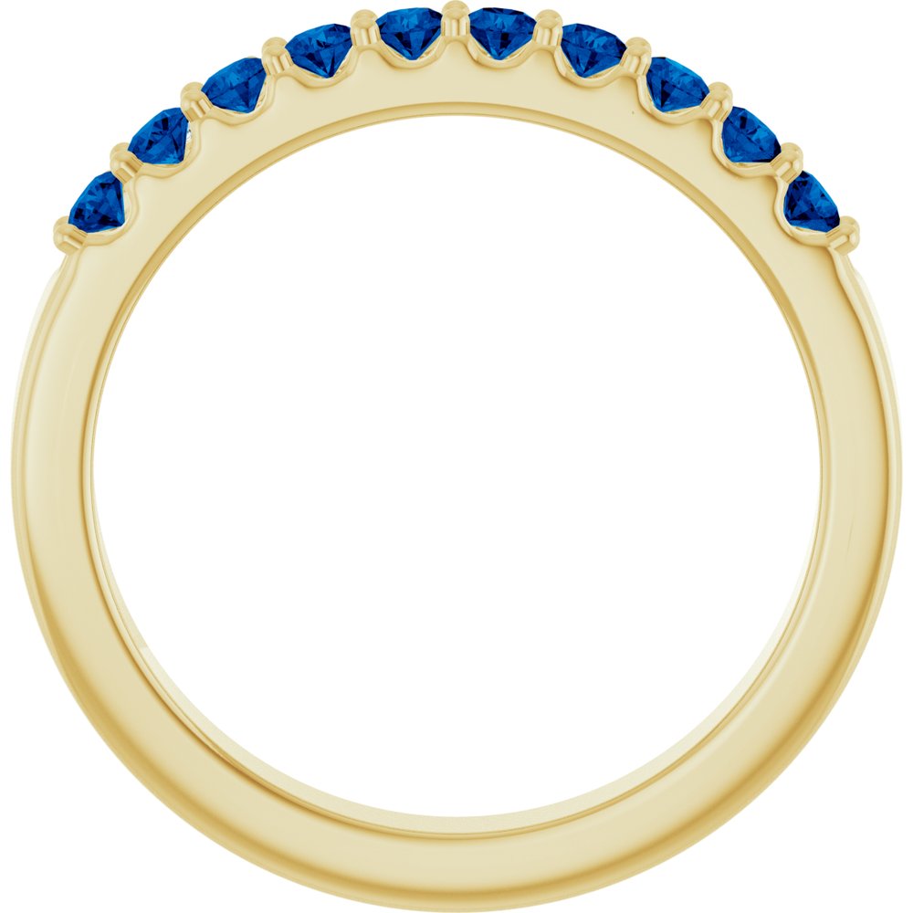 14K Gemstone & Diamond Double Row Ring