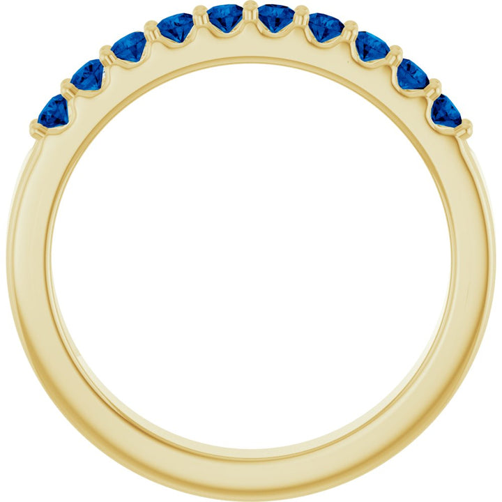 14K Gemstone & Diamond Double Row Ring