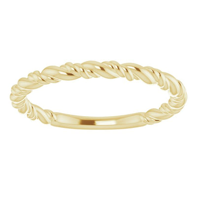 14K Stackable Rope Ring