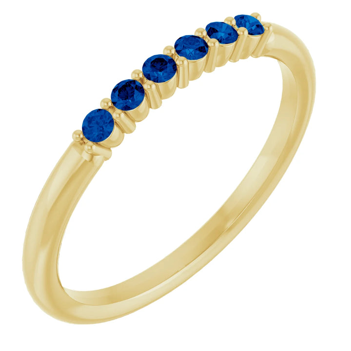 14K Natural Gemstone Stack Ring