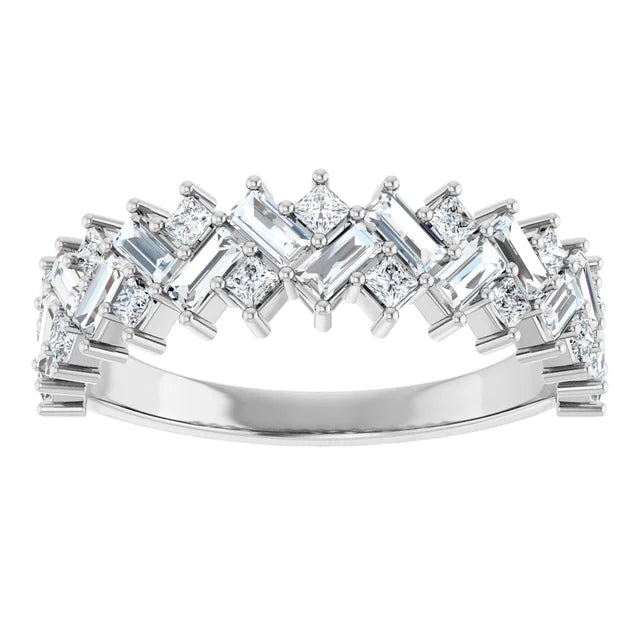 14K Scattered Diamond Anniversary Band