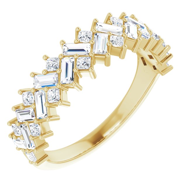 14K Scattered Diamond Anniversary Band