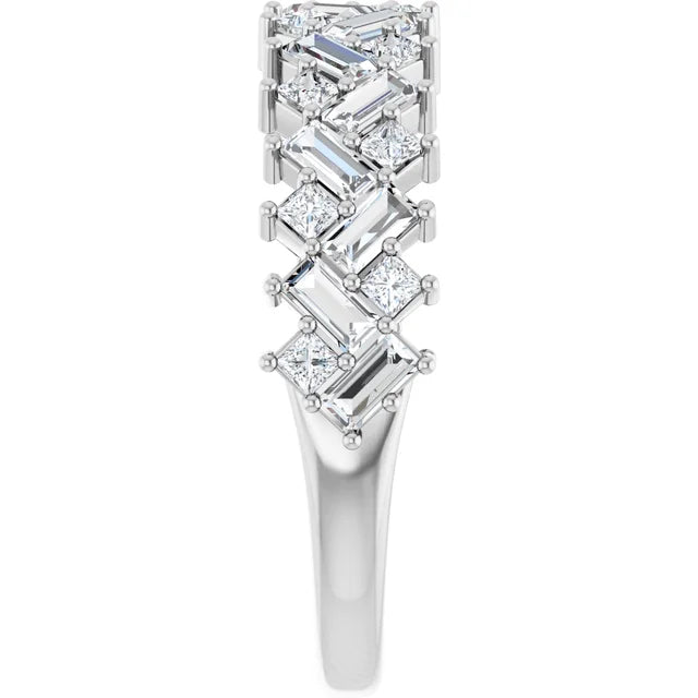 14K Scattered Diamond Anniversary Band