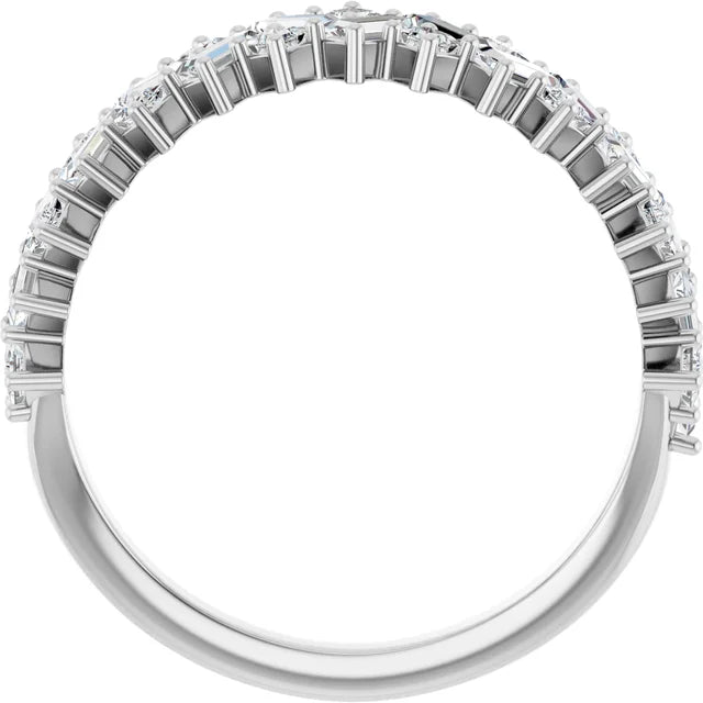 14K Scattered Diamond Anniversary Band