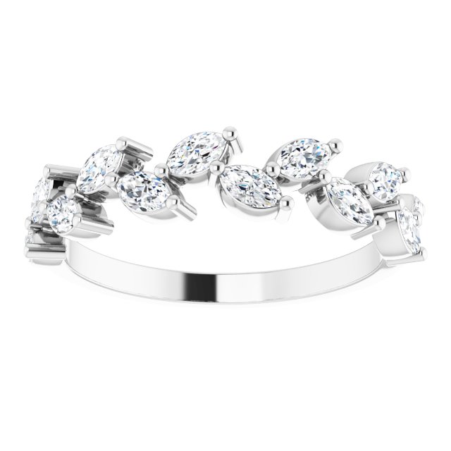 14K 5/8 CTW Natural Marquise Diamond Band