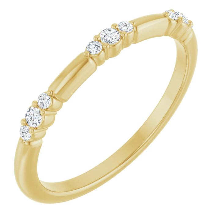 14K Diamond Lace Stack Ring