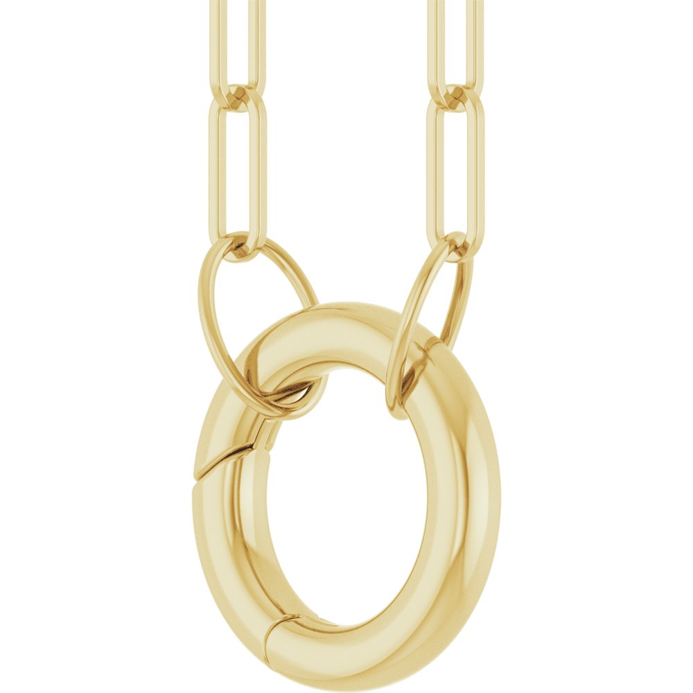 14K Circle Charm Chain Necklace