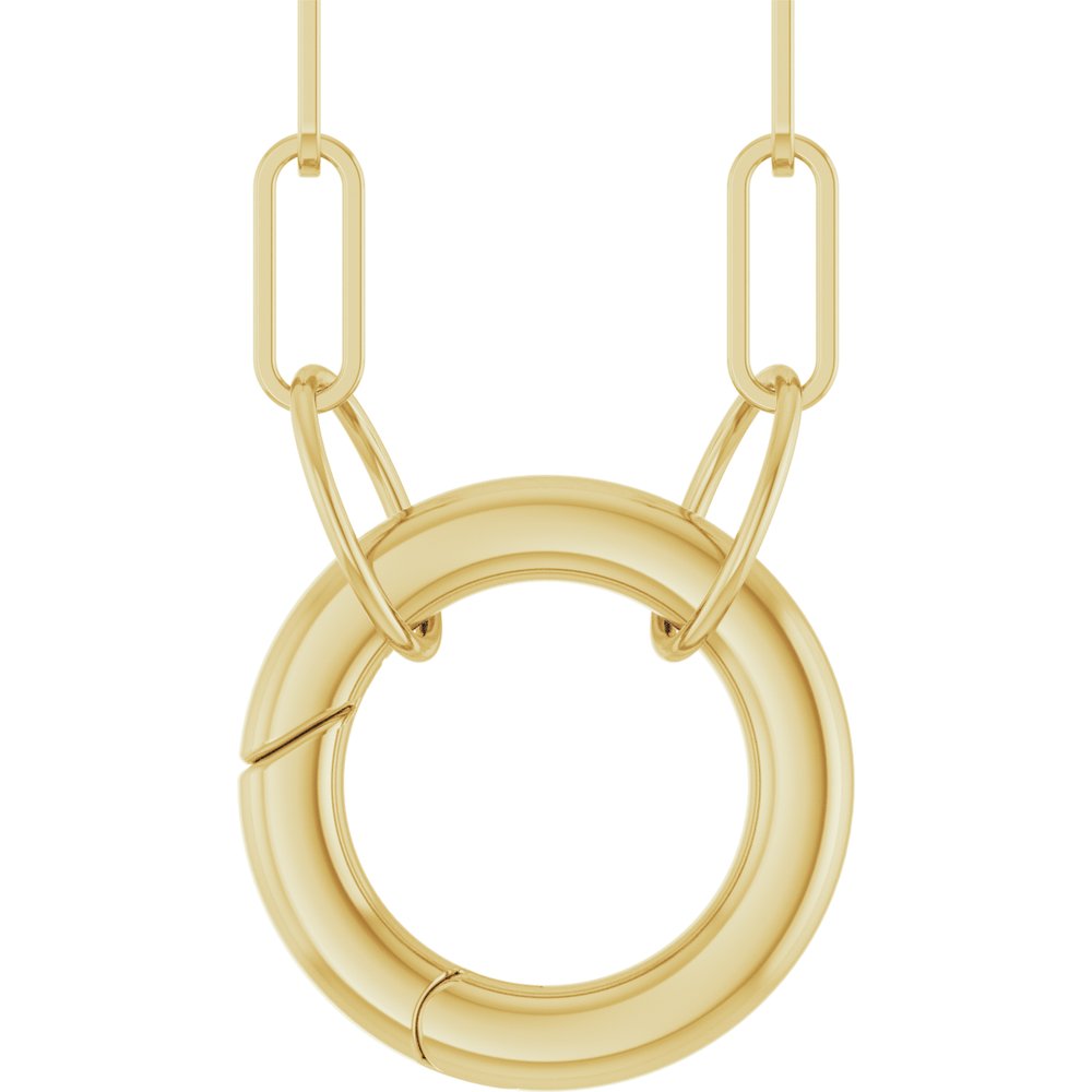 14K Circle Charm Chain Necklace