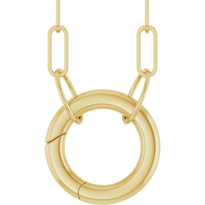 14K Circle Charm Chain Necklace
