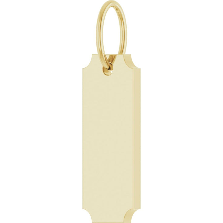 14K Engravable Dog Tag Pendant