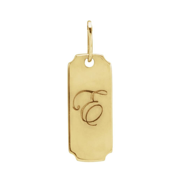 14K Engravable Dog Tag Pendant