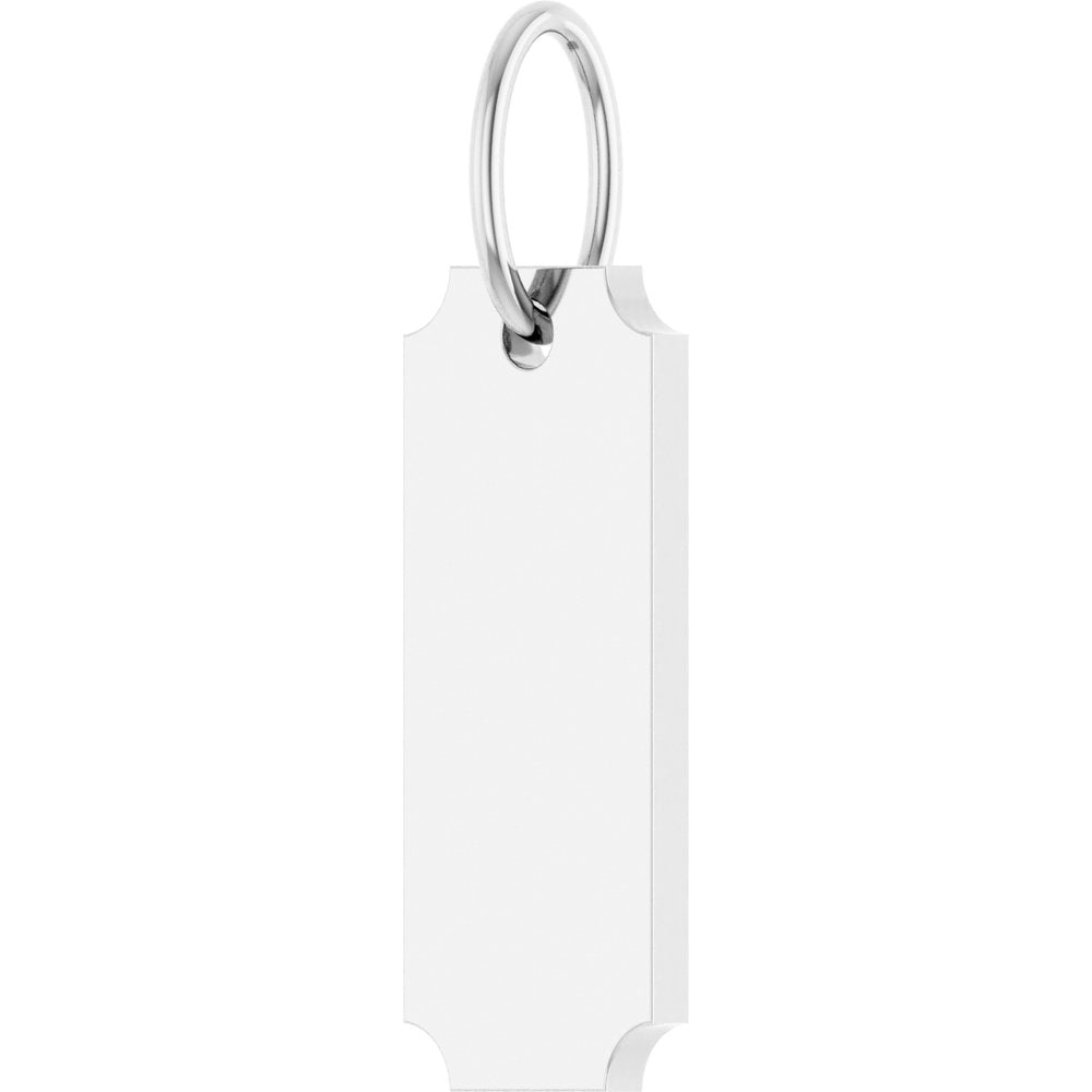 14K Engravable Dog Tag Pendant