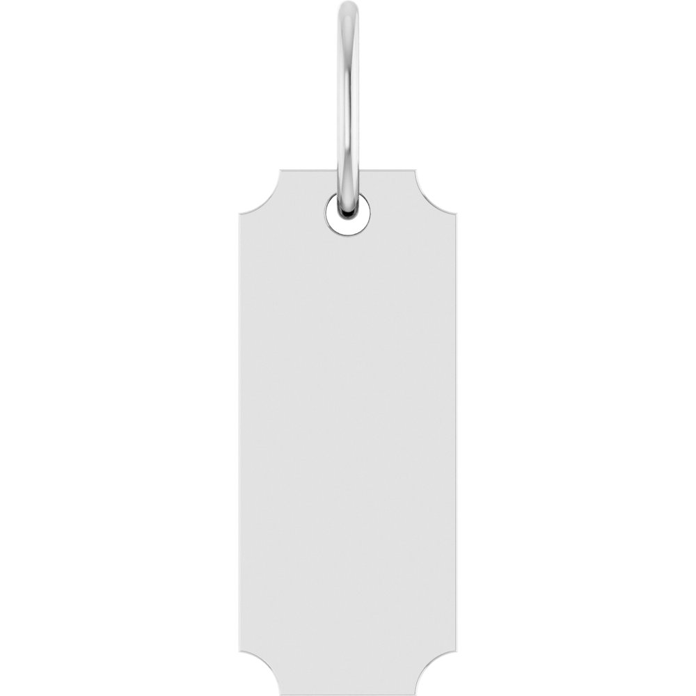 14K Engravable Dog Tag Pendant