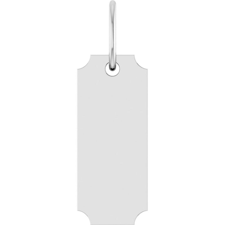 14K Engravable Dog Tag Pendant