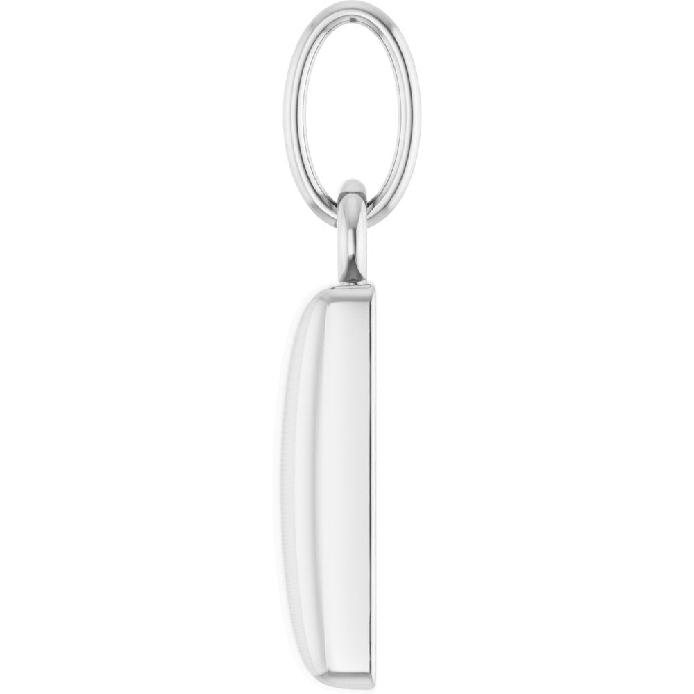 Puffed Dog Tag Pendant