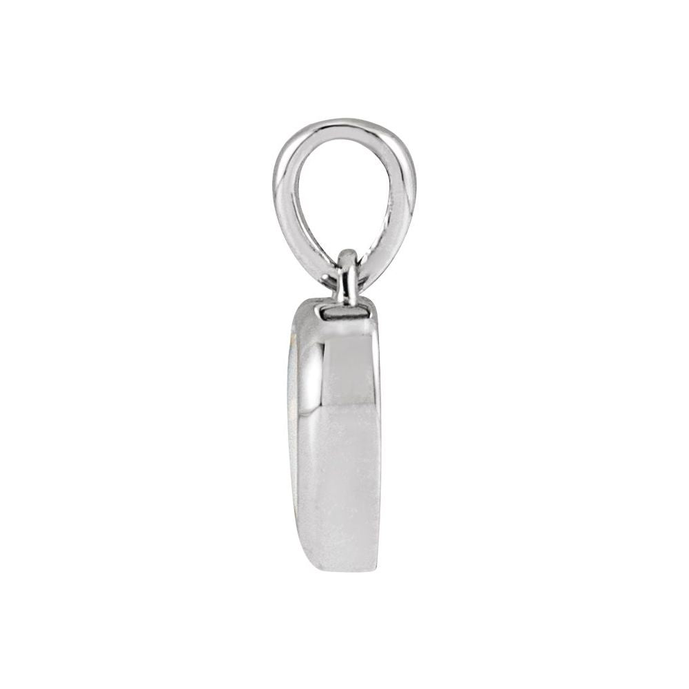14K Opal Cabochon Heart Pendant