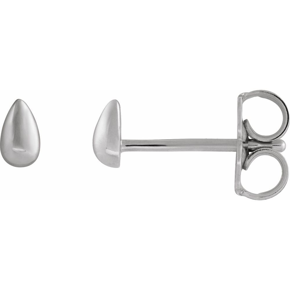 14K Teardrop Stud