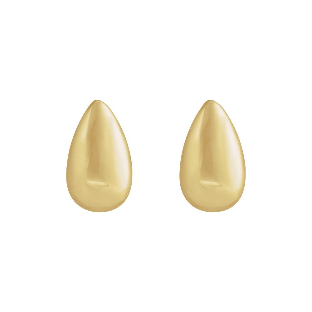 14K Teardrop Stud