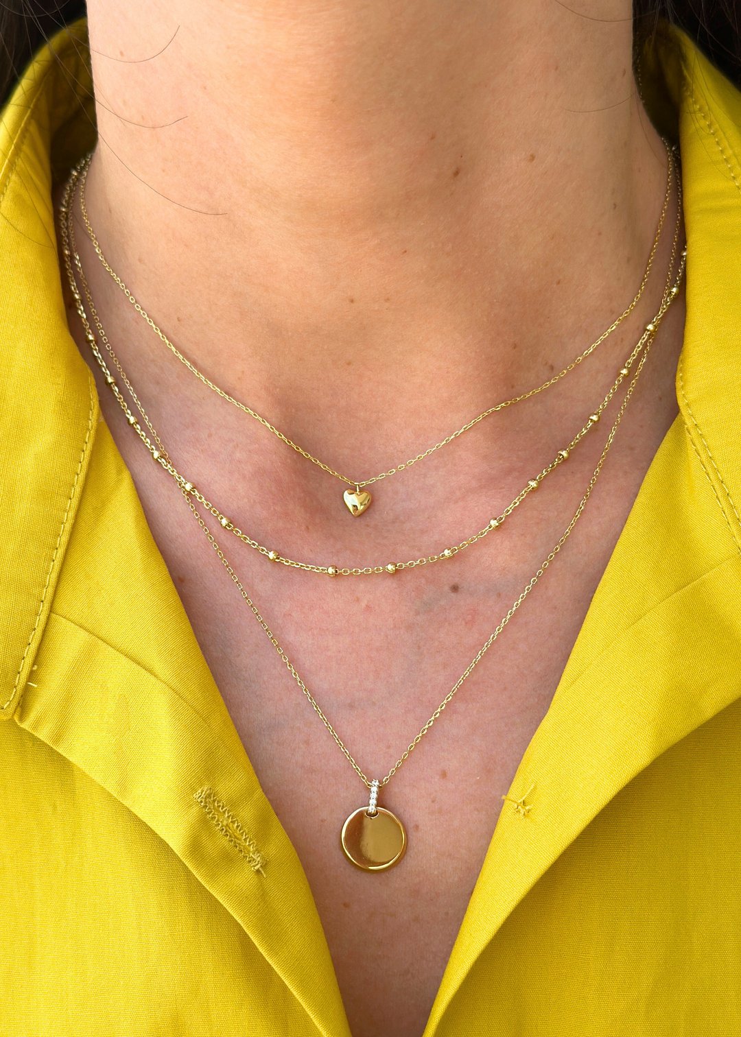 Accented Disc Necklace
