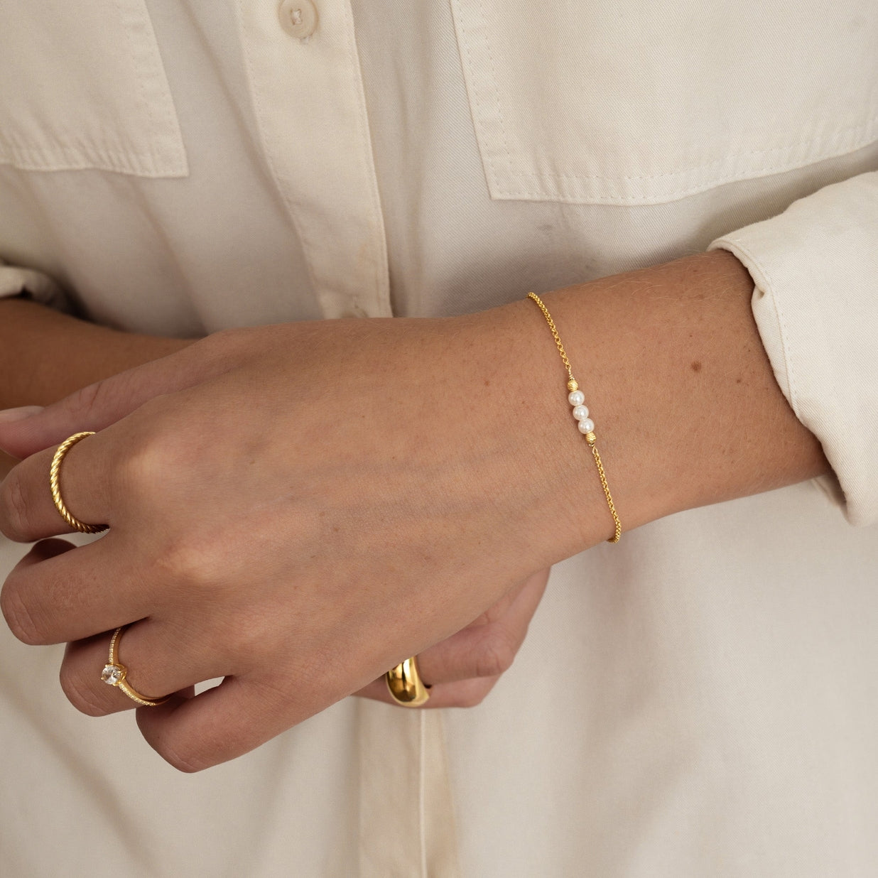 Three pearl bracelet Clearance